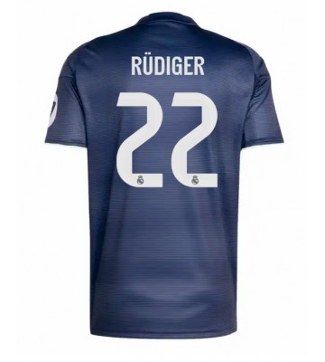 Real Madrid Antonio Rudiger #22 Udebanetrøje 2025-26 Kortærmet